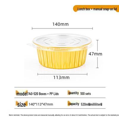 Hantun Aluminum Foil Takeaway Containers with PP Lids