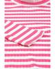 Azura Exchange Strawberry Pink Striped Print Textured Knit Long Sleeve Tee