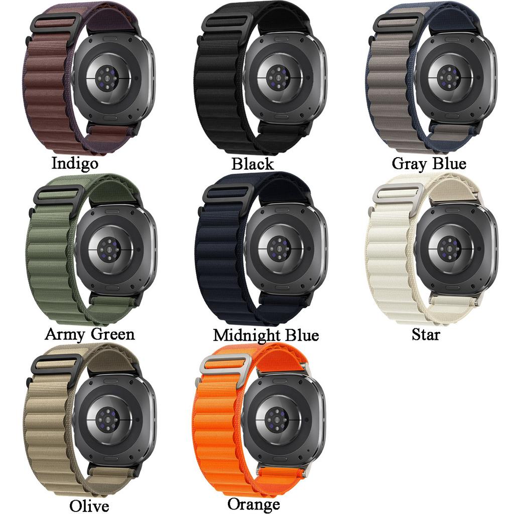 One Click Alpine Band for Galaxy Watch Ultra 47mm Sport Bands Rugged Nylon Woven Trail Strap for Samsung Galaxy Watch 7 Ultra Wristband Replacement