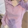 Camiseta Sudadera Minimalista de Manga Larga con Empalmes para Ropa Casual de Ocio