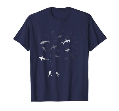 Diving SCUBA Diver Shark T-shirt