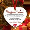 Memorial Christmas Ornaments Hug from Heaven Heart Shaped Christmas Tree Ornament