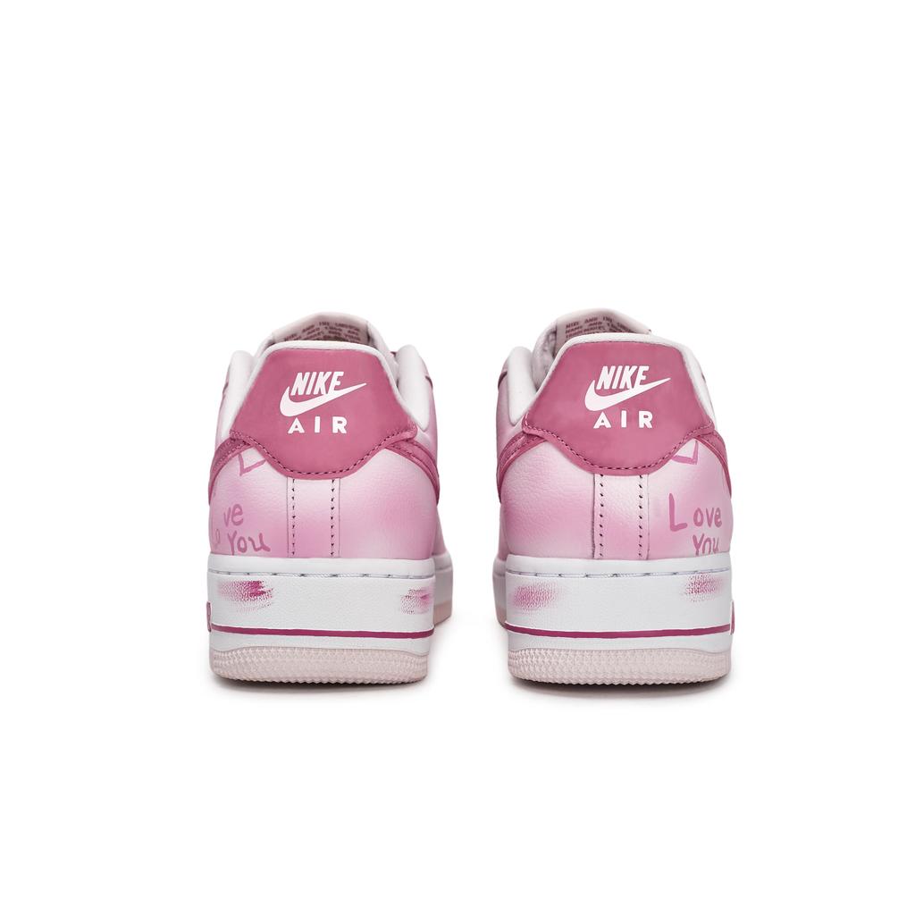 Nike Air Force 1 811 Manufacturing, Pink Mist Love Letter, Special Shoe Box Low top Skateboard Shoes Women's White Pink IO8755-600(Team80-S-BOX)