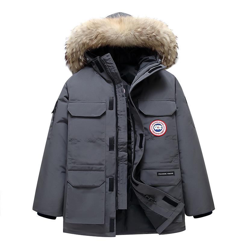 Unisex Winter Down Parka with Detachable