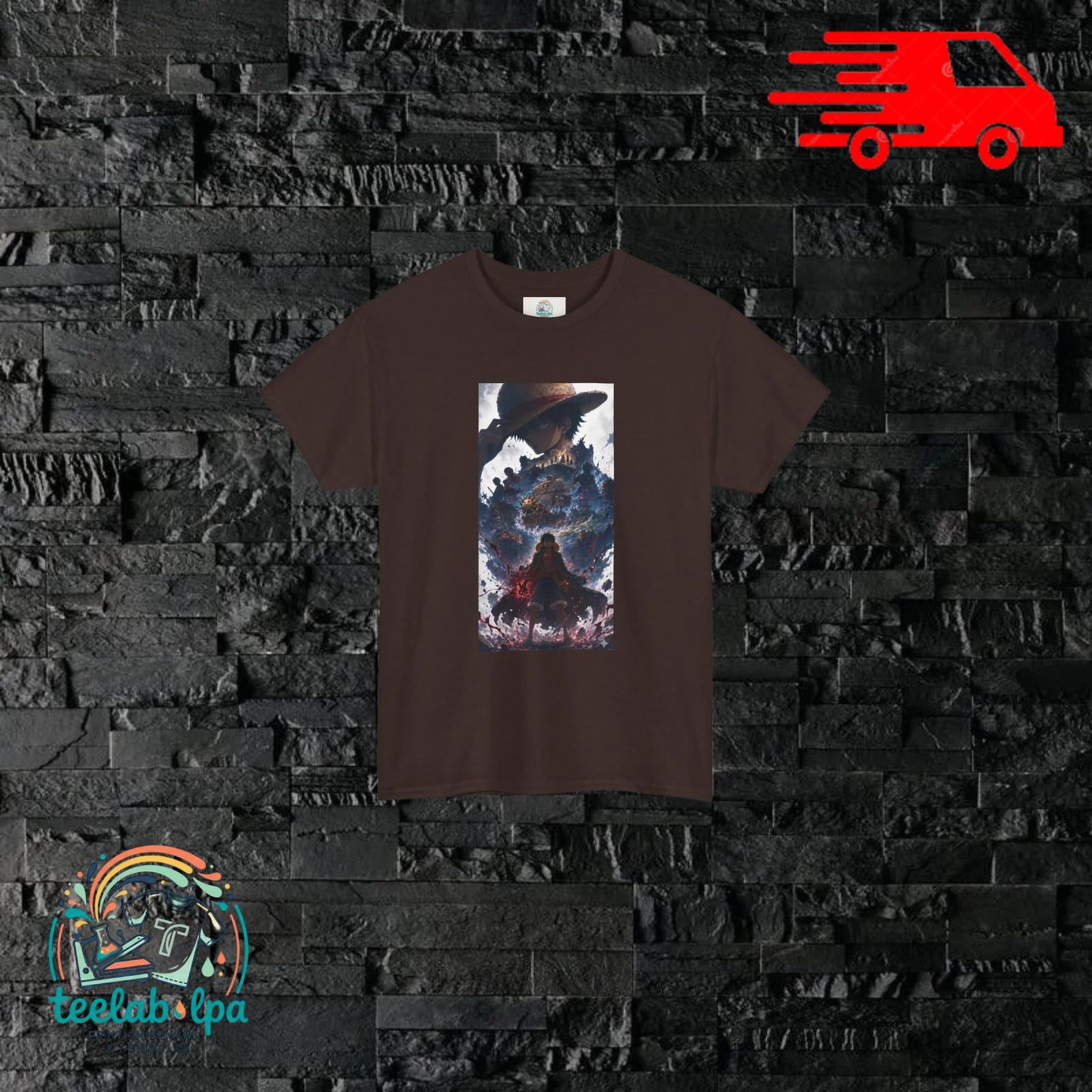 Monkey D. Luffy, Captain of the Mugiwara, Anime Graphic T-Shirt, Gift Idea for One Piece Fans 2XL