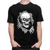 Custom Torn Metal Skull T Shirts for Men Pure Cotton Tees Gothic Skeleton Tshirts Casual Tshirt Clothes