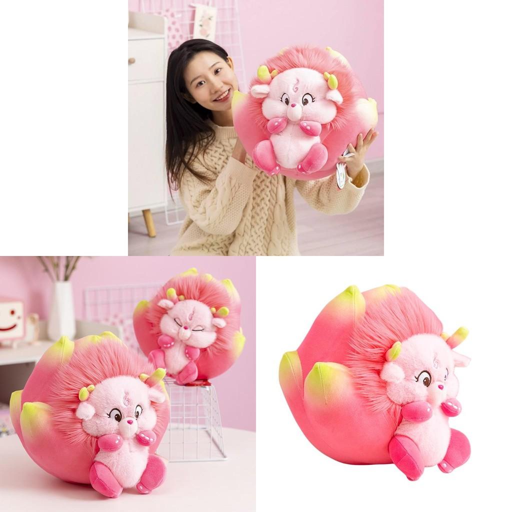 Cute Dragon Fruit Plush Pillow Toy Great For Gifting Enhancing Bedroom Comfort