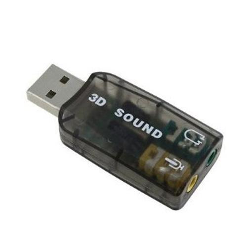 Mini External 3D USB Sound Card 5.1 Channel Audio Card Adapter 3.5mm Speaker Microphone Earphone Interface for PC Computer
