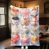 1pc dessert cake Outdoor Flannel Blanket Soft Warm All-Season Throw for Sofa Bed Car Camping Office, Cozy Gift Idea1238S