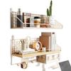 No-Drill Wall-Mounted Shelf: Bedside Hanging Basket for Dorms and Bedrooms