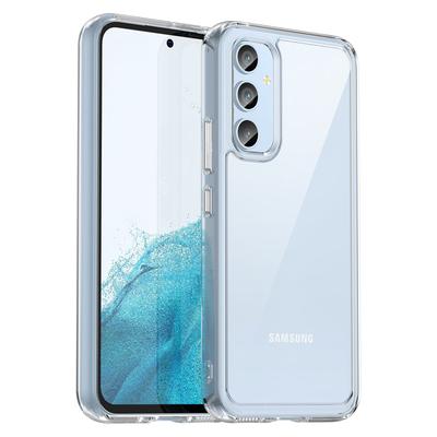 Kılıf Sert PC Arka Yumuşak TPU Kamera Lens Koruma Şeffaf Kapak için Galaxy A54 A14 A24 M14 M54 Z Flip 5 Z Fold 5 A34 A73 A40S