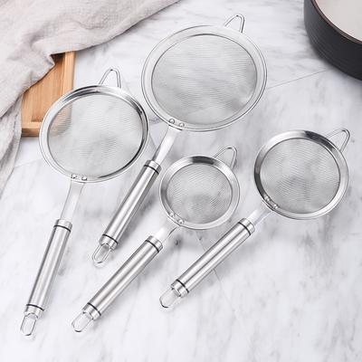 Sales of Stainless Steel 304 Spoon Sieve Okara Cookware Oil Skimmer Juicer Strainer