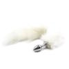Faux Fur Fox Tail Anal Plug Metal Butt Plug Anal Dilator Pet Play Cosplay Adult Sex Toy for Couples Slave Role Play Gear