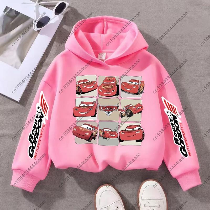 Spring Autumn Lightning Mcqueen Cartoon Children Hoodie Long Sleeve Pixar Car Print Kid Boy Clothes Fashion Pullover Sweatshirts