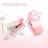 1 Set of Gradient Cat Paw Mini Stapler + 400pcs Staples Labor-saving Cartoon Kitty Metal Bound 24/6 Staples Standard