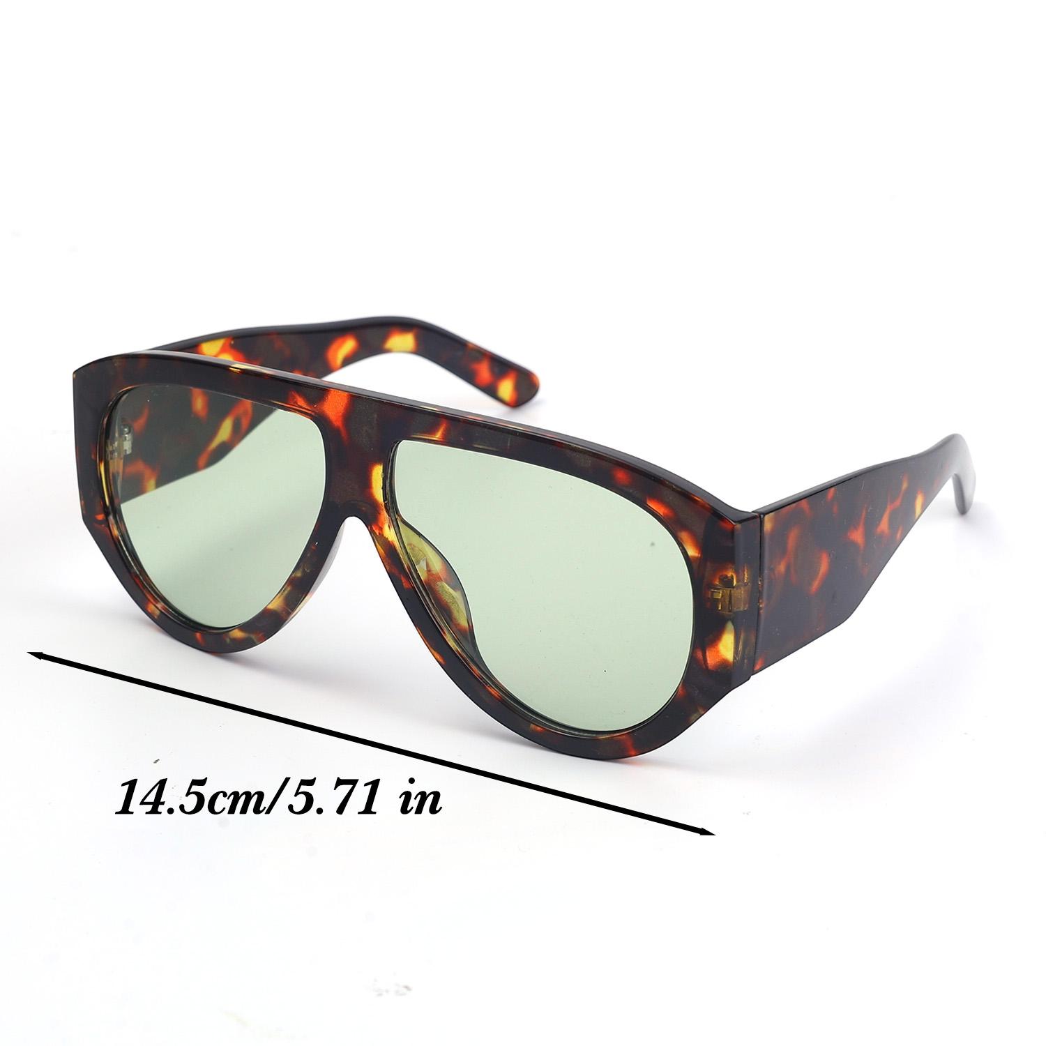 Lunettes de soleil Aviateur Surdimensionnées de Luxe Pour Femmes Hommes Protection UV Lunettes Élégantes Monture Épaisse Unique Lunettes de Soleil Designer Ombre white