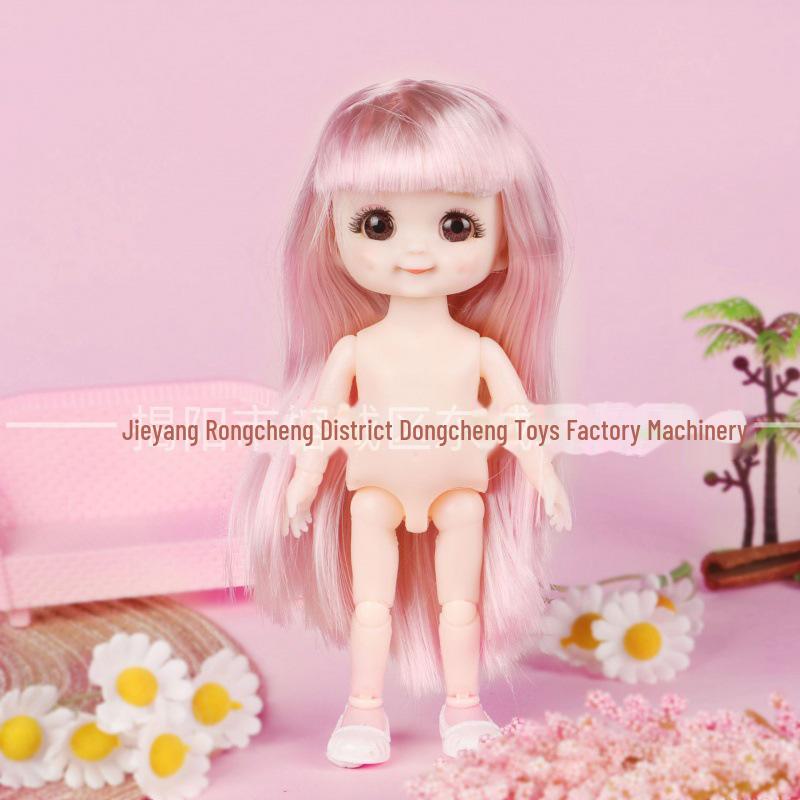 17 cm Mini BJD Puppenkörper - 6 Zoll Prinzessin Mädchen, 16 cm Kleine Nacktpuppe