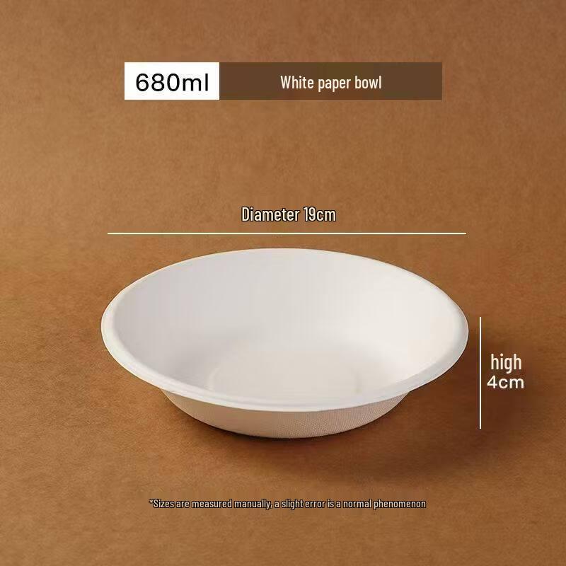KASHICONG Disposable Biodegradable Thickened Paper Bowls