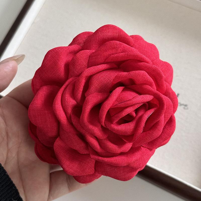 Solid Color Fabric Wers Large Claws For Women New Sweet Shark Clip French Wer Haripins Elegant Hair Accessories