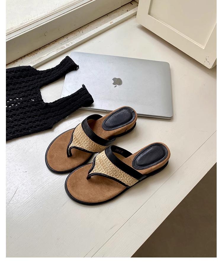 

Fashion Designed Casual Flip Flops for Women s 2025 Summer New Fashion Comfortable Wedge Slippers Outdoor Beach Sandals 35 чёрный