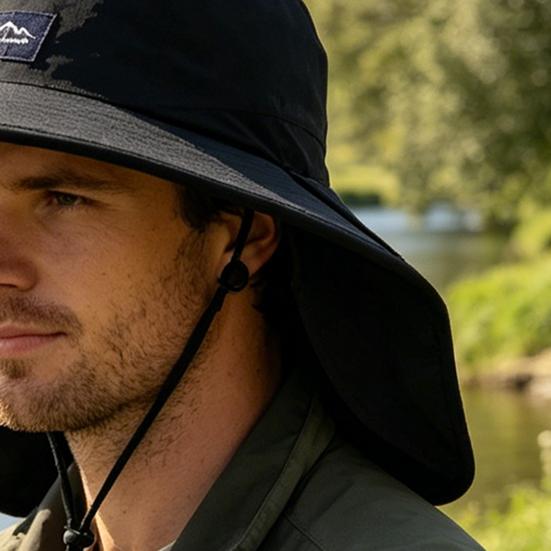 Sun Hat Adjustable Drawstring UPF 50+ Breathable Mesh Sides Quick-Dry Lightweight Collapsible Travel Hat