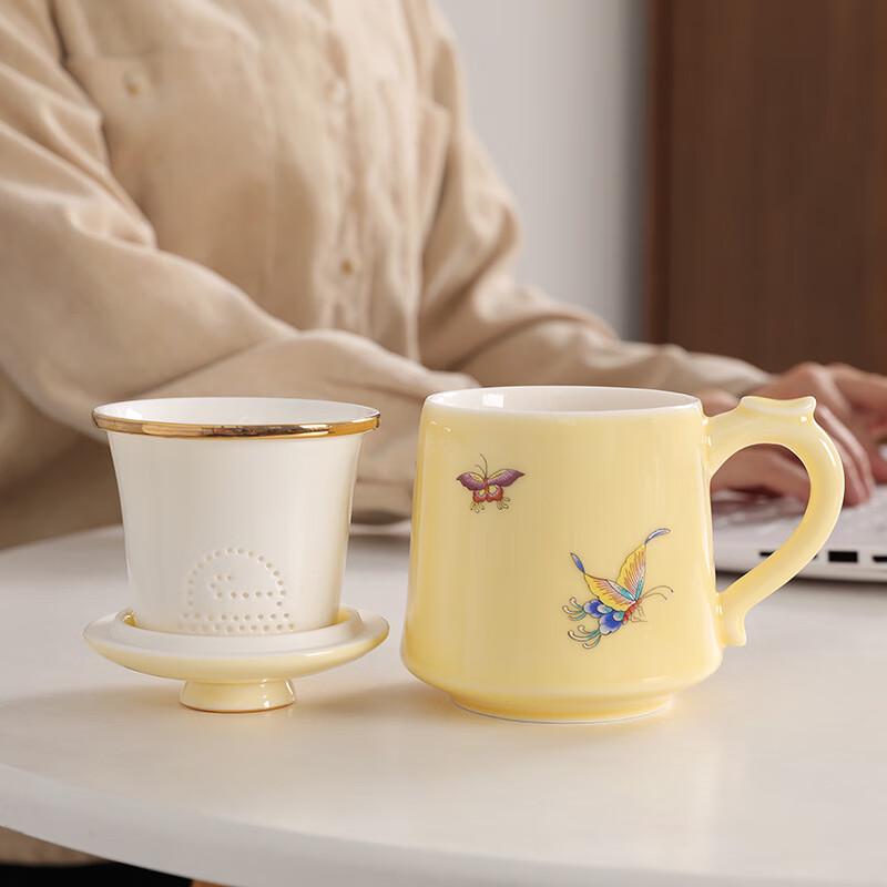 Chaxun Ceramic Tea Mug with Infuser and Lid