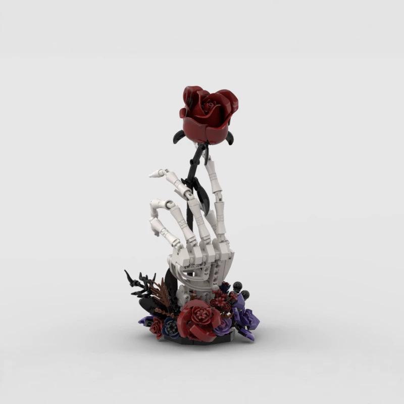Creative Underworld Love Bone Blood Rose Building Blocks Model Ornament