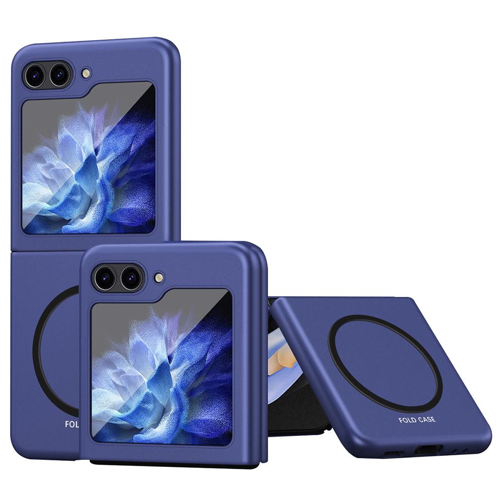 

Magnetic Case for Samsung Galaxy Z Flip5 5G Compatible with MagSafe Skin-touch Rubberized PC Phone Cover Sapphire