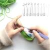 New 9 In 1 Light Up Light Up Crochet Hooks Knitting Needles Set USB Knitting Weave Tool Kit Hooks Crochet LED Needles