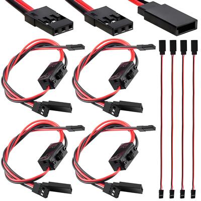 ZHUROUPU Interrupteur Marche/Arrêt 3 Voies Style JR, Récepteur d'Interrupteur RC Interrupteur à Bascule 3 Voies Style JR Accessoires pour RC