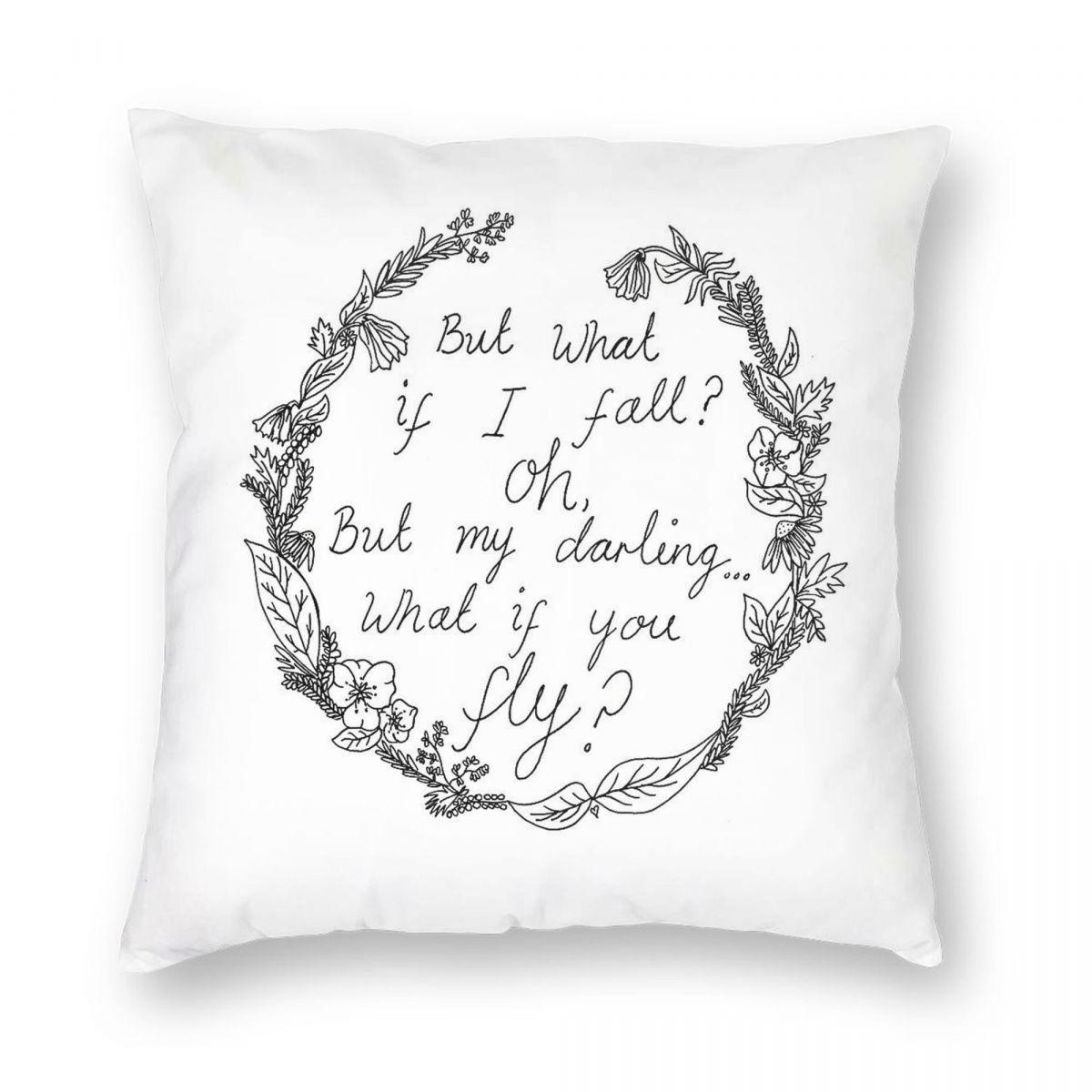 Peter Pan What If You Fly Square Pillowcase Polyester Linen Velvet Creative Zip Decor Sofa Seater Cushion Case x 30x30cm