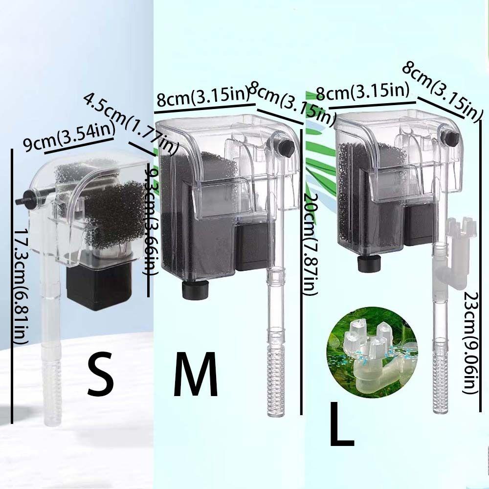 Water Purification Aquarium Filter EU/US Plug Hang-On-Back Filter Fish Tank Filter  Freshwater Pond