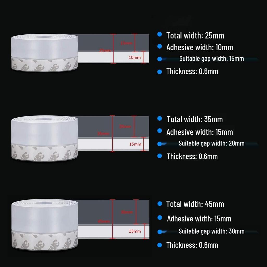 Selbstklebendes Silikon-Dichtungsband für Tür und Fenster, Mehrfarbig, Schall- und Winddicht