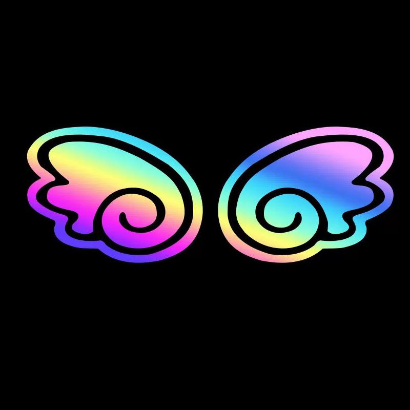 SCIONE Colorful Laser Car Stickers Cover Scratches Electric Car Stickers Body Stickers Motorcycle Tail Box Stickers Waterproof Sunscreen Stickers