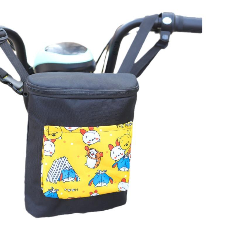 Large Capacity Electric Vehicle Handlebar Storage Bag with Front Zipper