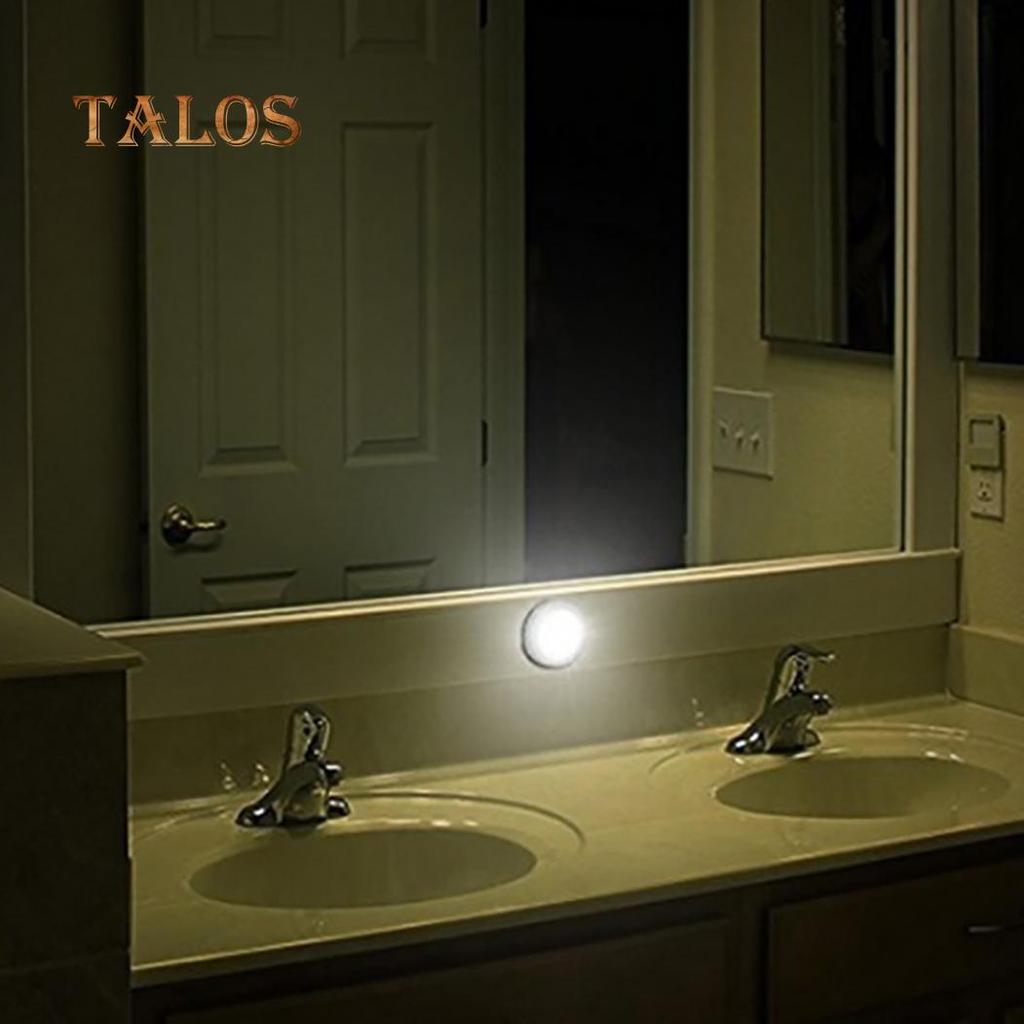 Mini Wall Night Light Kitchen Cabinet Closet Car 3 LED Wireless Push Touch Lamp Home Gadgets