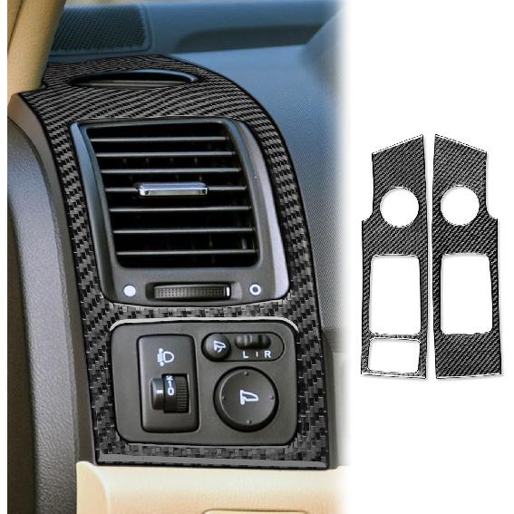 Carbon Fiber Center Console Car Gear Shift Panel Cover Carbon Fiber Sticker Car Interior Trim Compatible with Honda CR-V CRV 2007 2008 2009 2010 2011