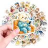 56PCS Novelty Animal PVC Sticker Aesthetic DIY Sticky Colored Decoration Scrapbooking Hand Accounting Supplies