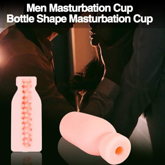 Male Masturbation Cup Silicone Adult Product Safe Erotic 3D Bottle Shape Sex Toy Masturbator for Men