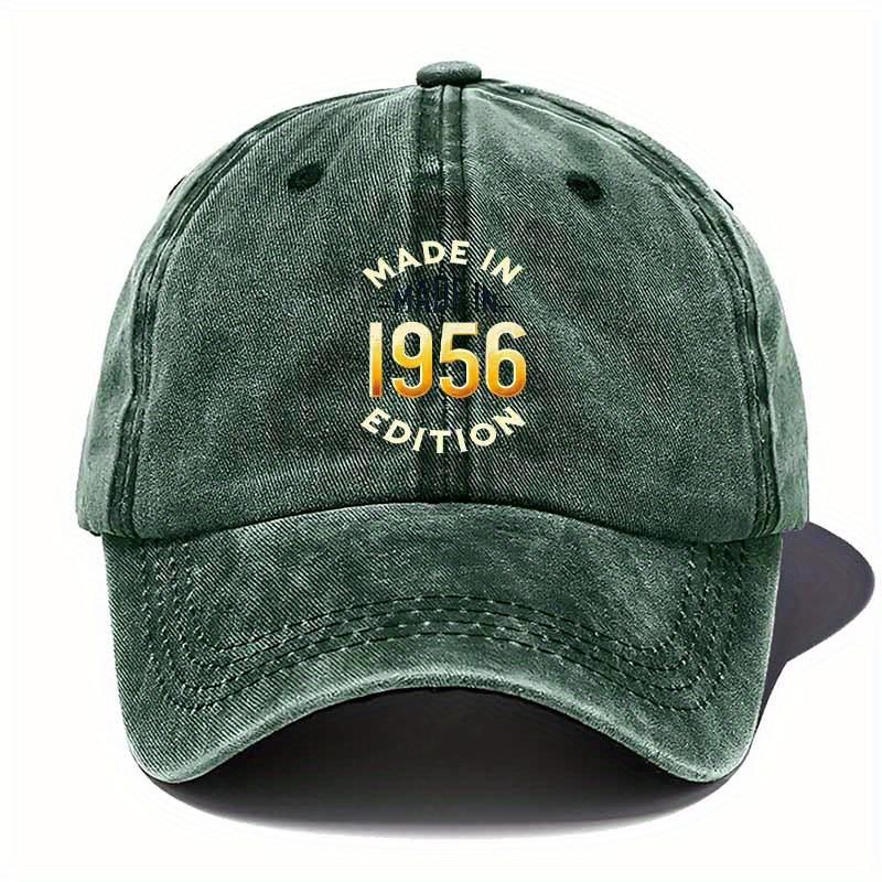 A Limited Edition Washed Baseball Cap Featuring a Design with The Year Makes a Perfect Gift for Friends Who Love Nostalgi 1pc