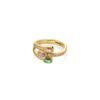 Court Style Retro Gold Copper K Gold-plated Ring Women's Light Luxury Fashion Micro-inlaid Zircon High-end Exquisite Ring