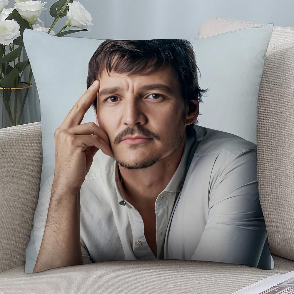 New P-Pedro Pascal Pillow Case 3D Print Polyester Fiber 40*40 cm Home Sofa Throw Pillow Cover Decoration Festival Gift