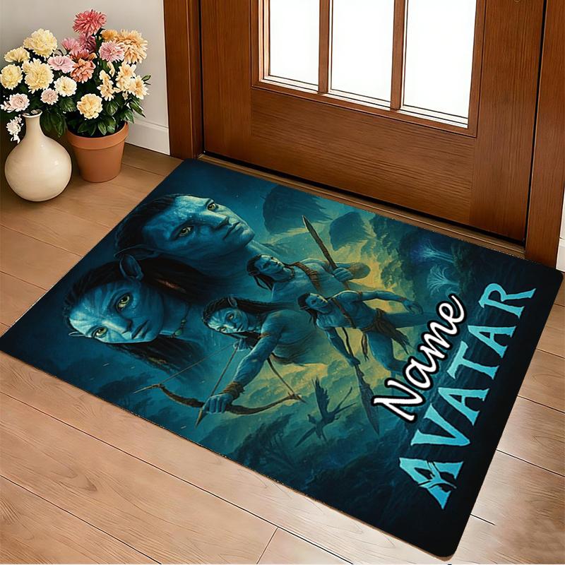 Tappeto Personalizzato con Nome e Avatar Mondo Soggiorno Antiscivolo Morbido Tappeto per Camera da Letto Sala Giochi Divano Ufficio Decorazioni per la Casa Zerbino