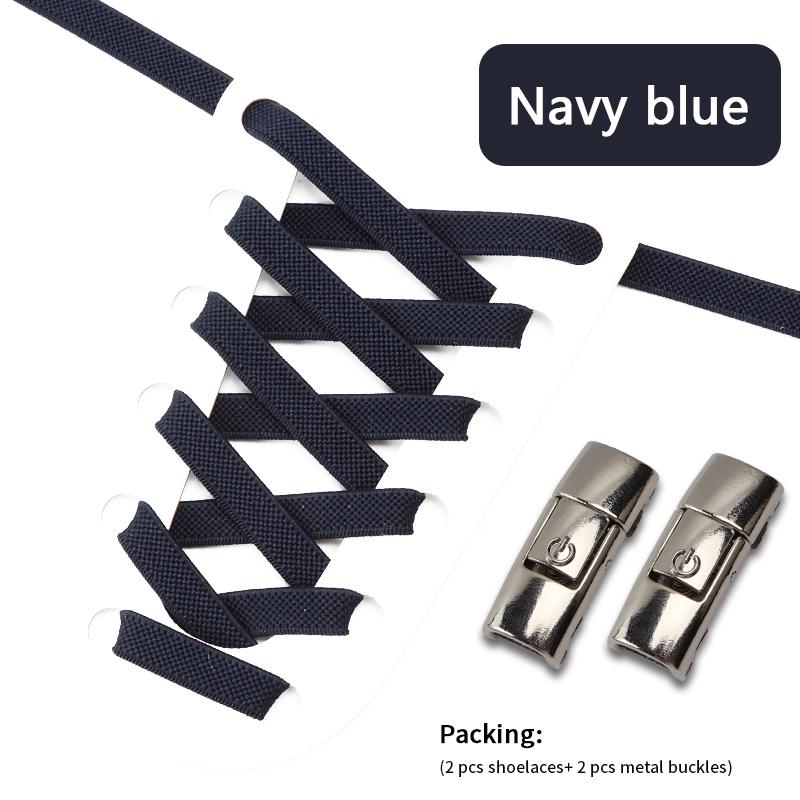 New No Tie Shoe Laces Press Lock Shoelaces Without Ties Elastic Laces Sneaker Kids Adult 8MM Widened Flat Shoelace for Shoes