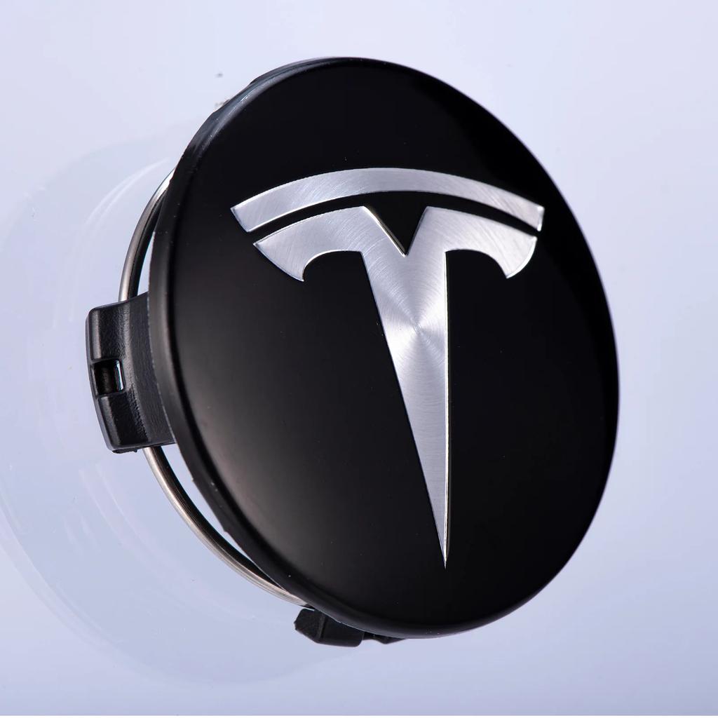 Bilklistremerke Tesla 56 mm 4 stk Gjelder for Teslas originale felgdeksel Model3 Model Y Model S X felgdeksel senterhette dekk lo