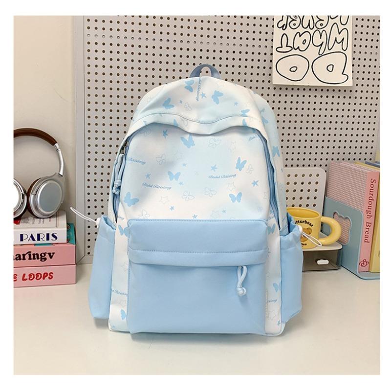 The New Schoolbag Is High-value, Fresh, Sweet, Literary and Cute Butterfly Backpack, Light Travel Backpack for Junior High School Students