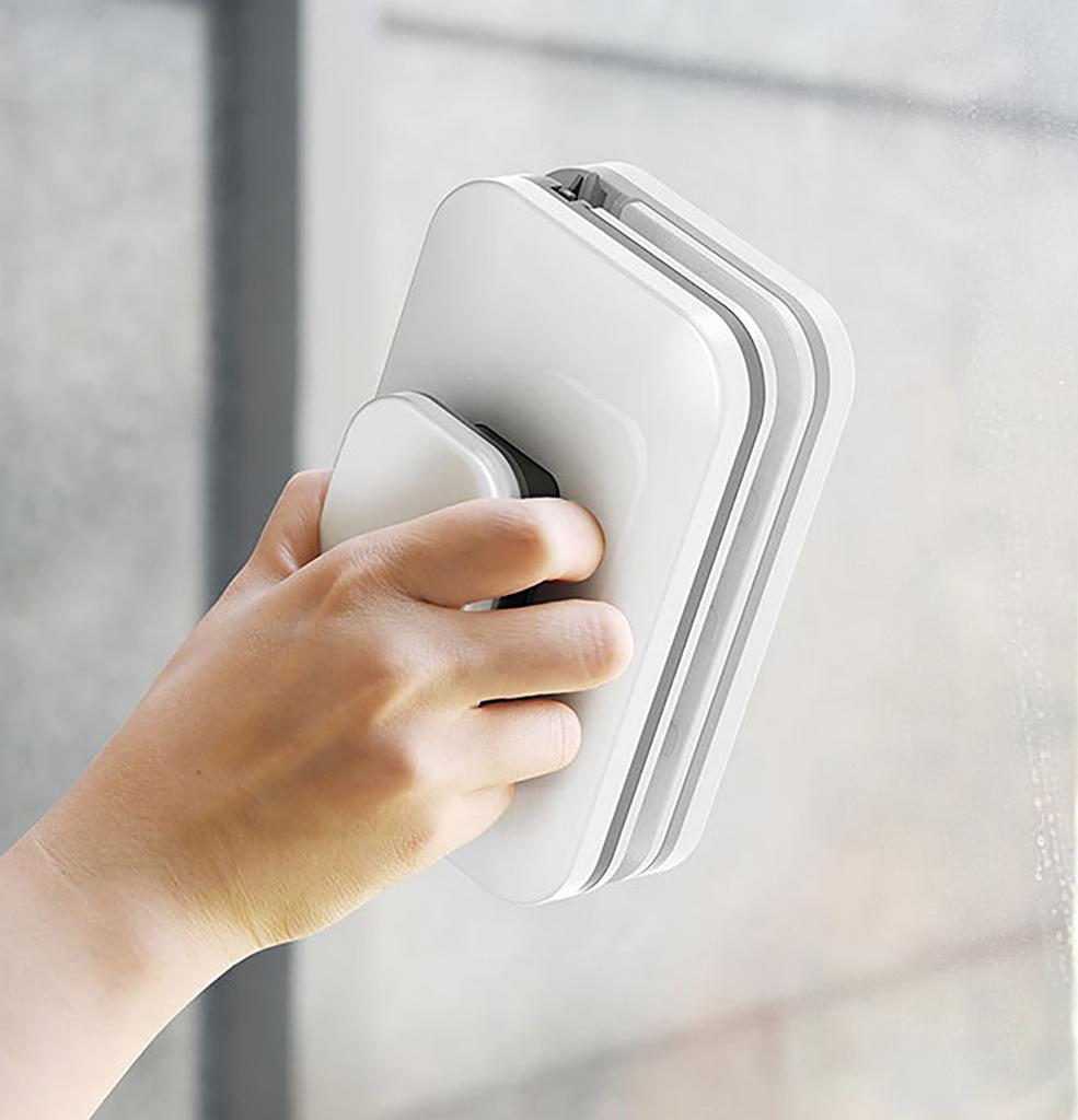 Magnetisches zweiseitiges Fensterreiniger-Werkzeug für die Glasreinigung zu Hause mit ergonomischem Griff und einstellbarer Dicke für verschiedene Glasoberflächen