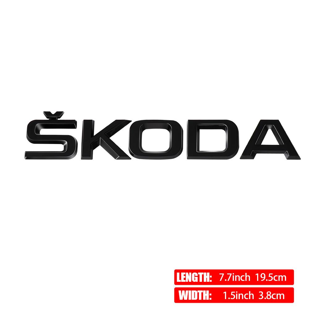 HIAQ2 ABS Car Emblem Letter Trunk Tail Sticker Decal Decor Accessories For Skoda Fabia Kamiq Karoq Kodiaq Octavia Rapid Superb YETI