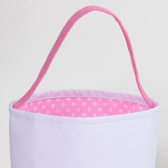 Easter Hand Gift Bag Bunny Pattern Handle Design Easter Egg Hunt Basket DIY Gift Candy Storage Pouch