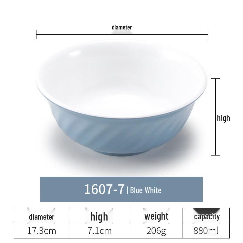 Nordic Style Melamine Deep Bowls, Set of 5